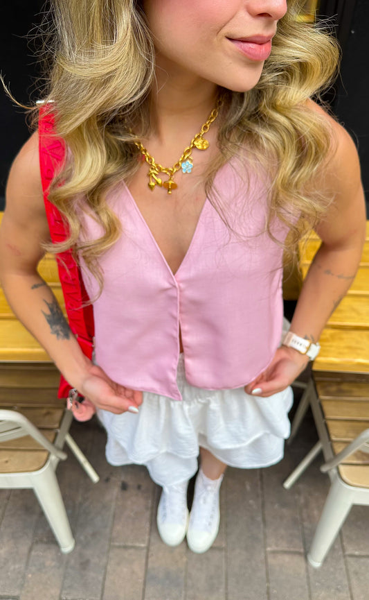 Chaleco Girly Rosa