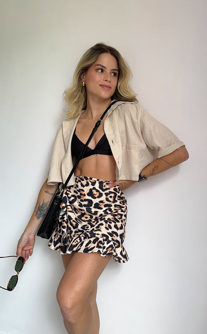 Falda Leopardo